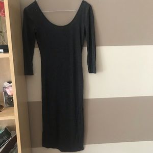 Forever 21 - Women’s Grey Midi Bodycon Dress - S